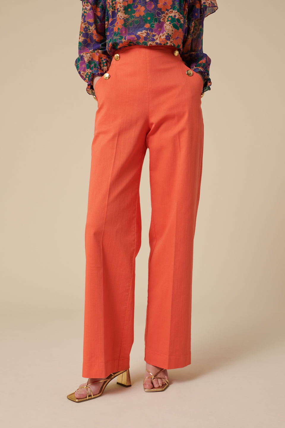 Pantalon jean à pont