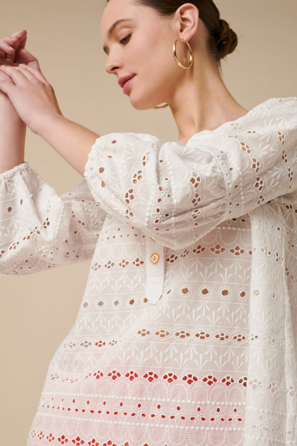 Blouse en broderie anglaise