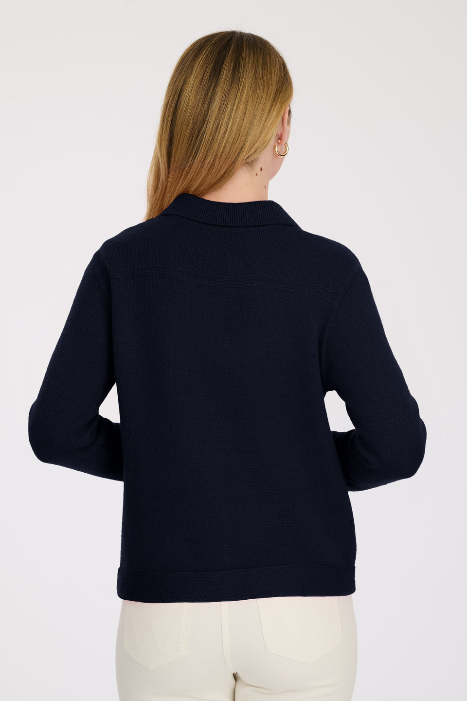 Veste en cachemire surpiquée