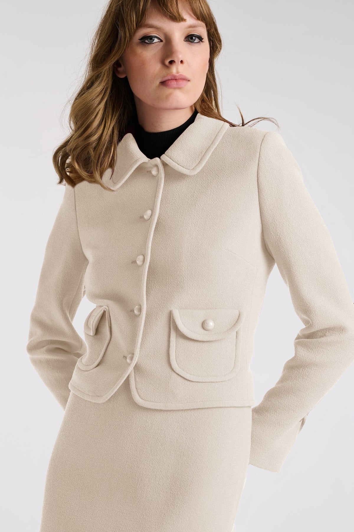 Veste en crêpe de laine