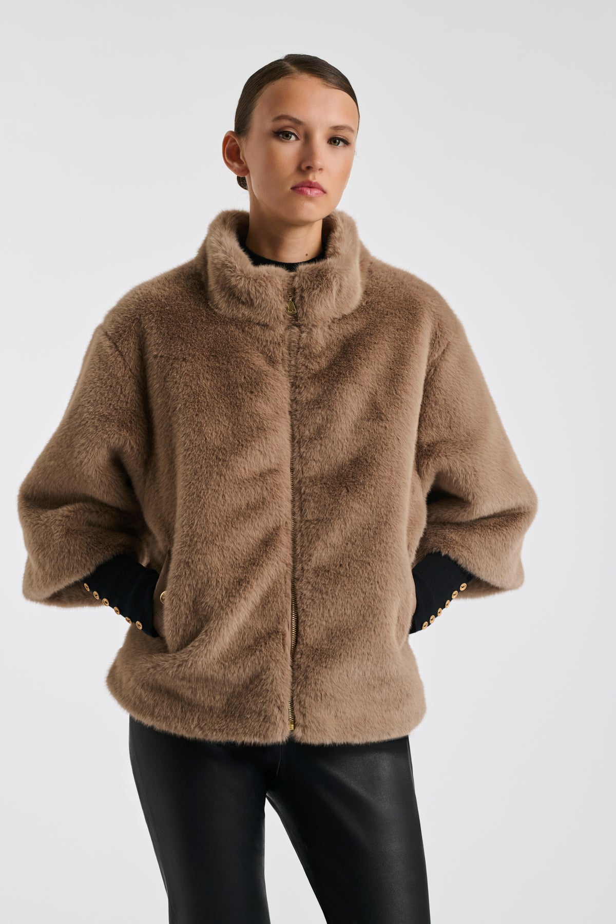 Eco-fur coat