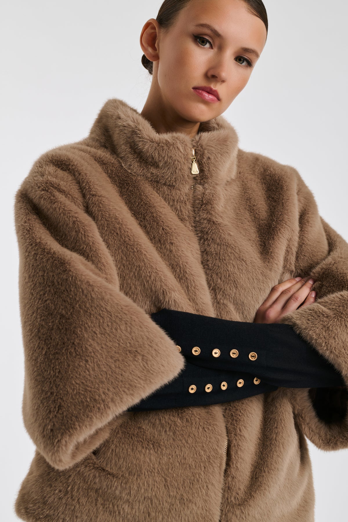Eco-fur coat