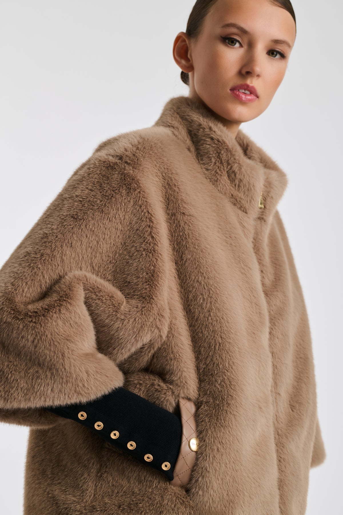Eco-fur coat