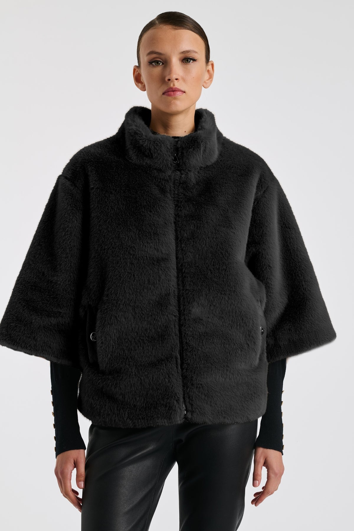 Eco-fur coat