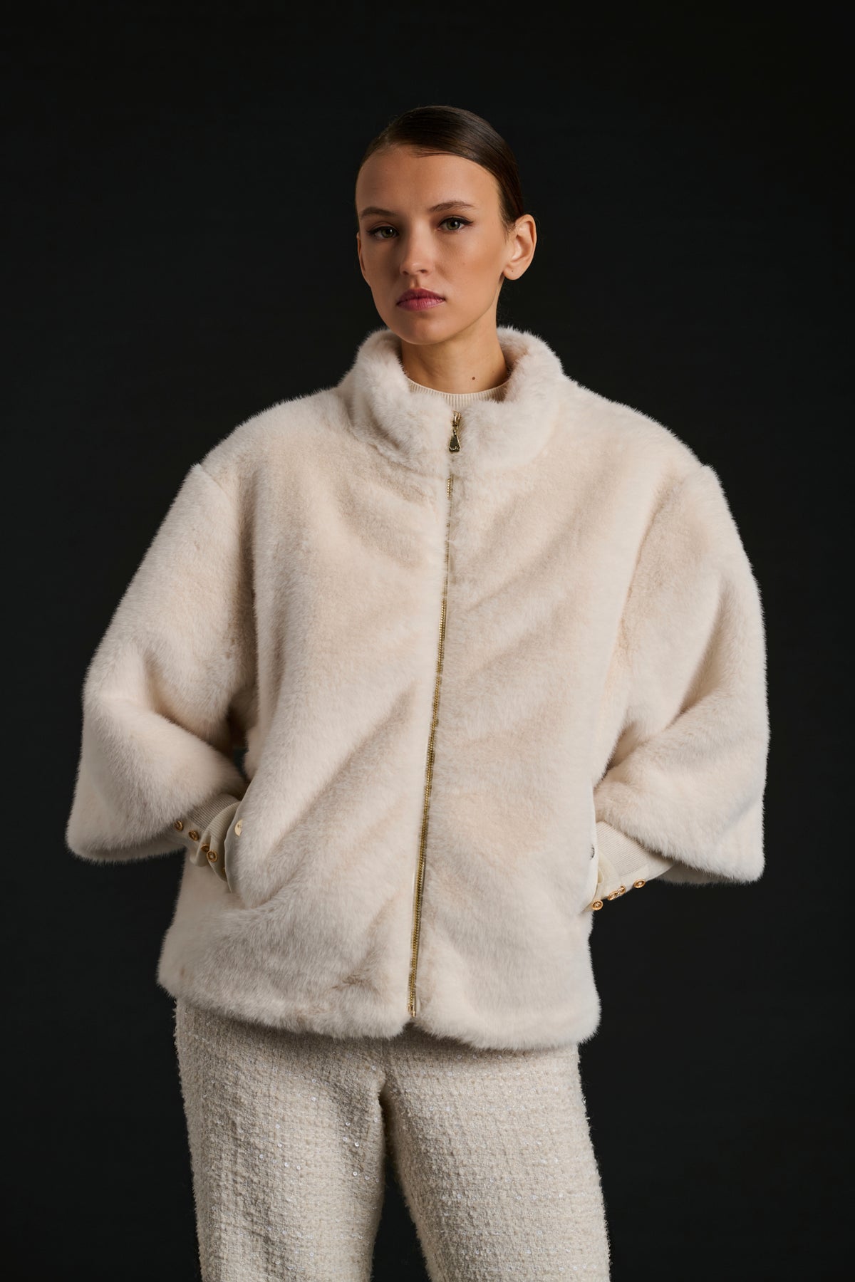 Eco-fur coat