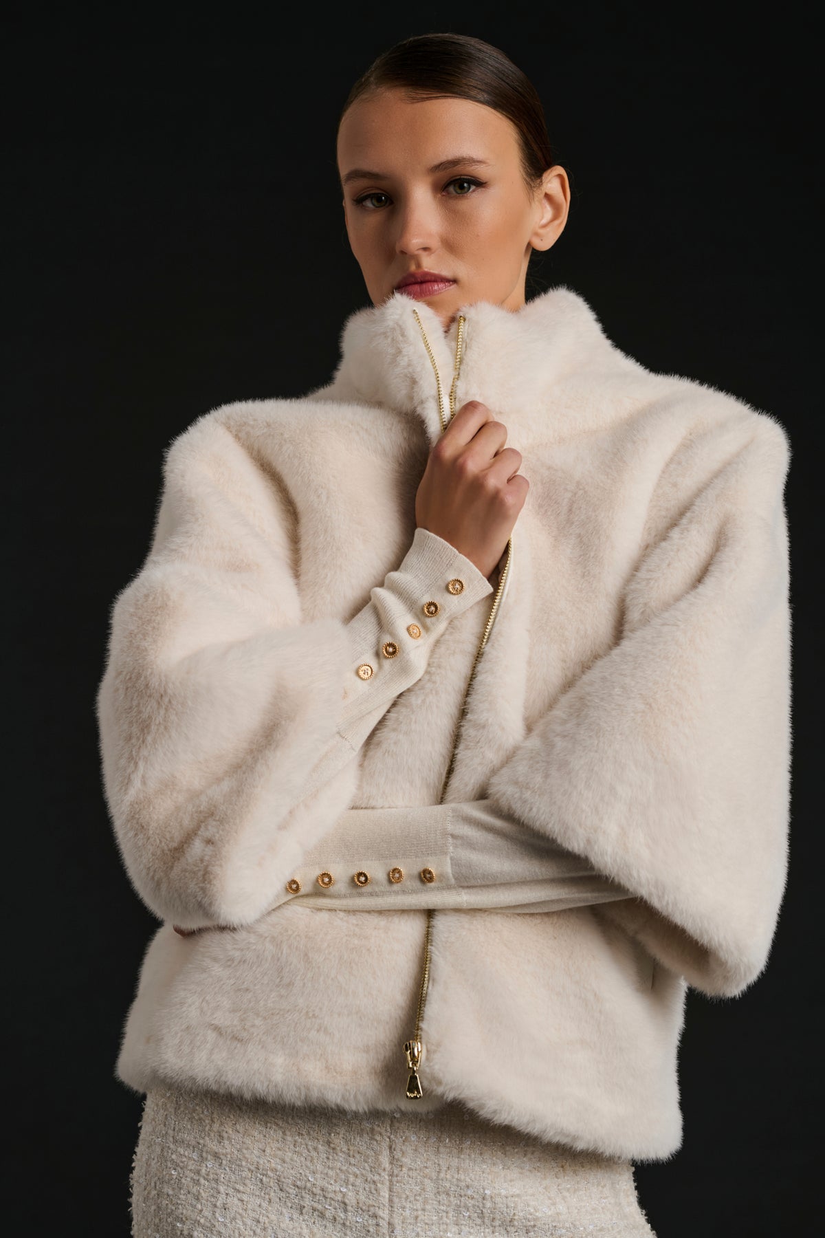 Eco-fur coat
