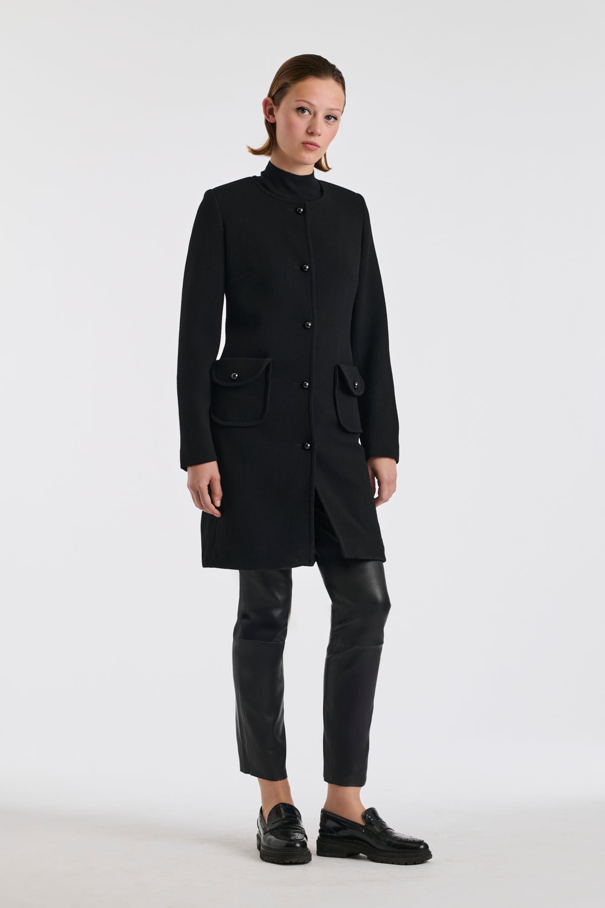Wool crêpe coat