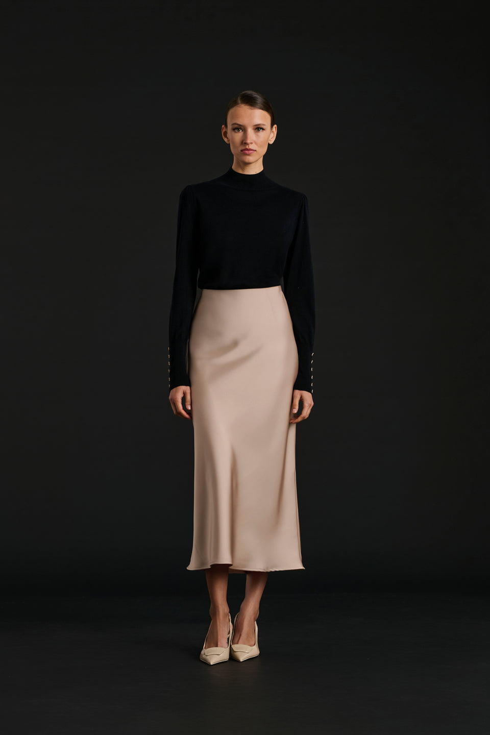 Jupe longue en satin