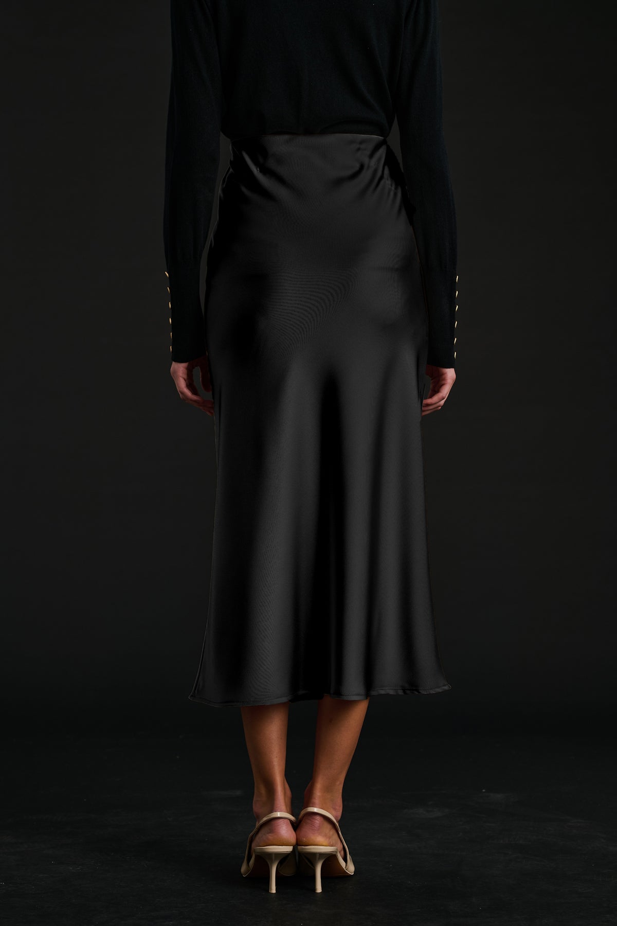 Jupe longue en satin