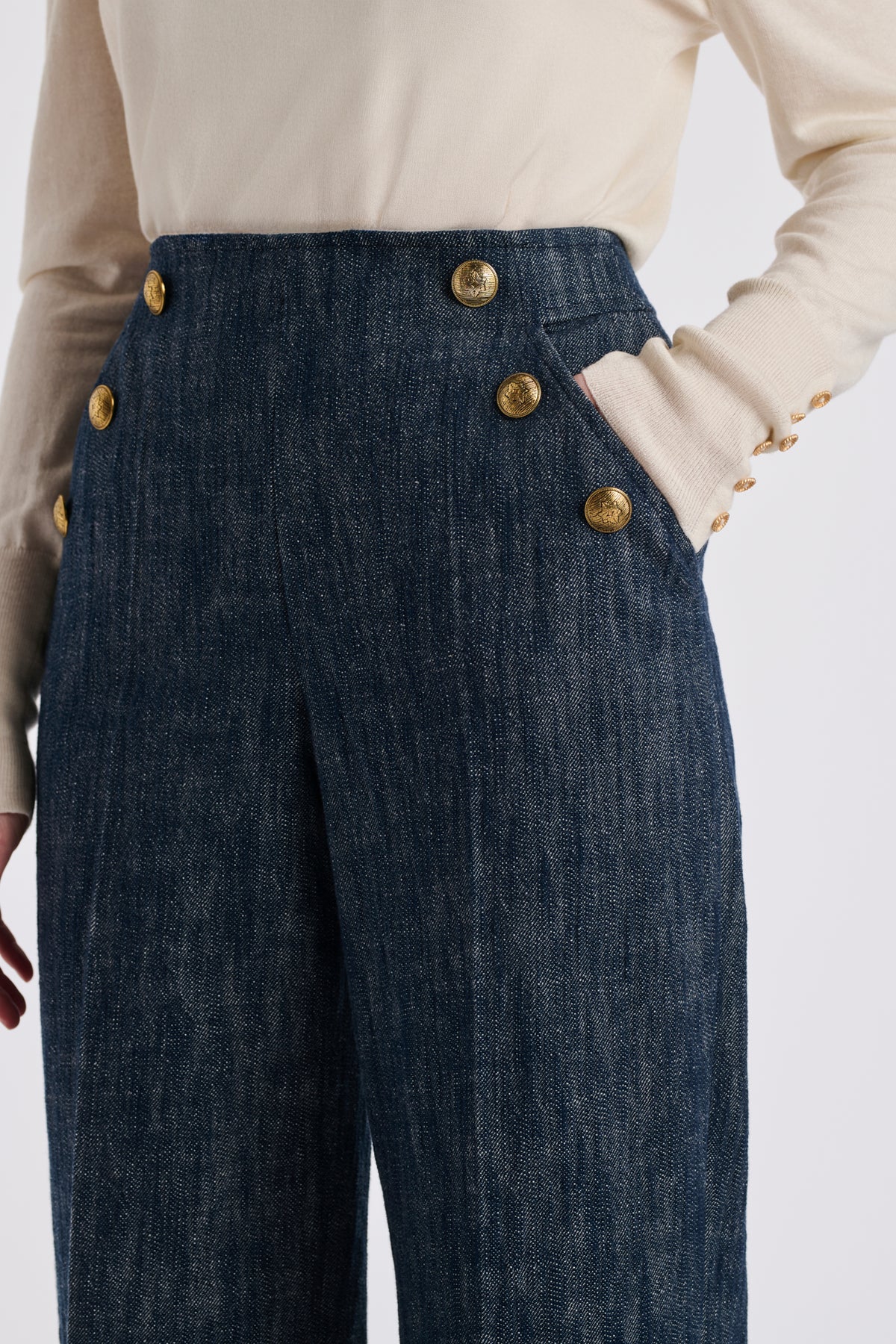 Sailor-style jeans