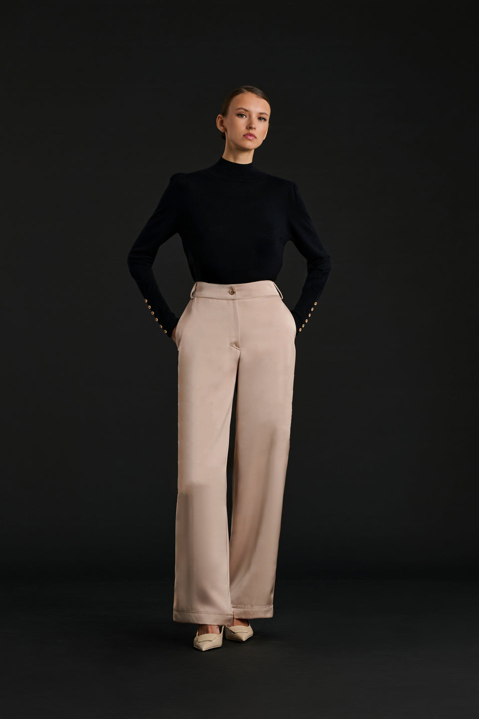 Pantalon en satin