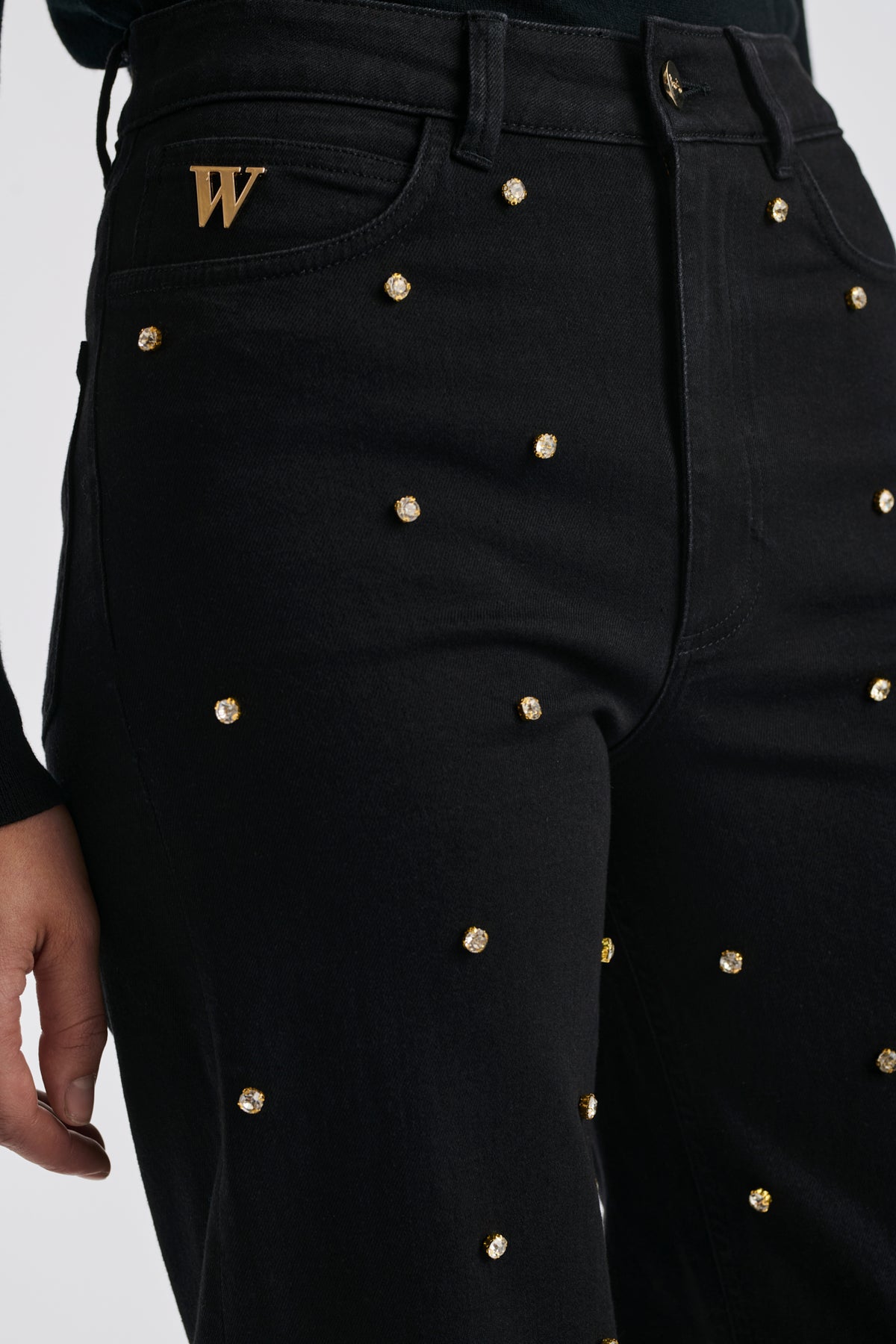 Jean large à strass