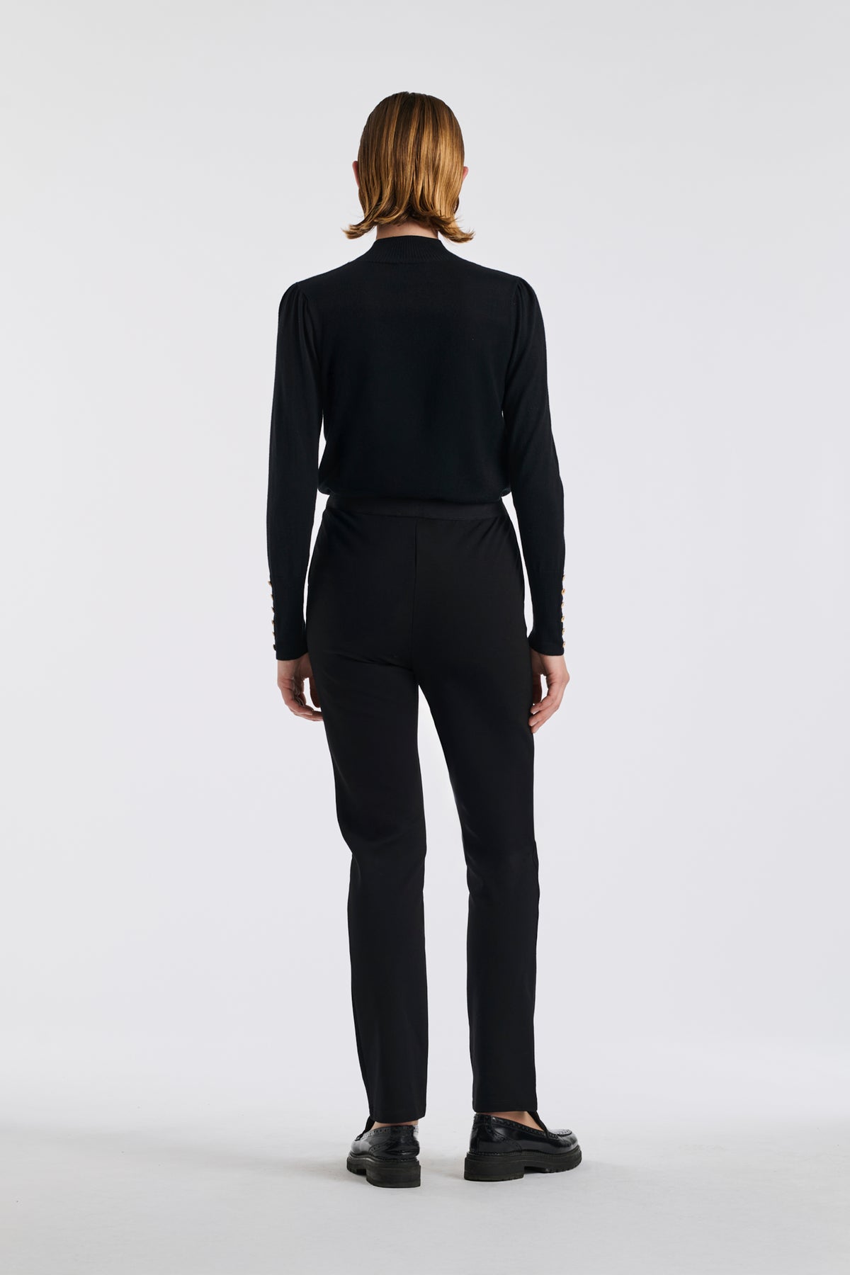 Stretch jersey cigarette trousers