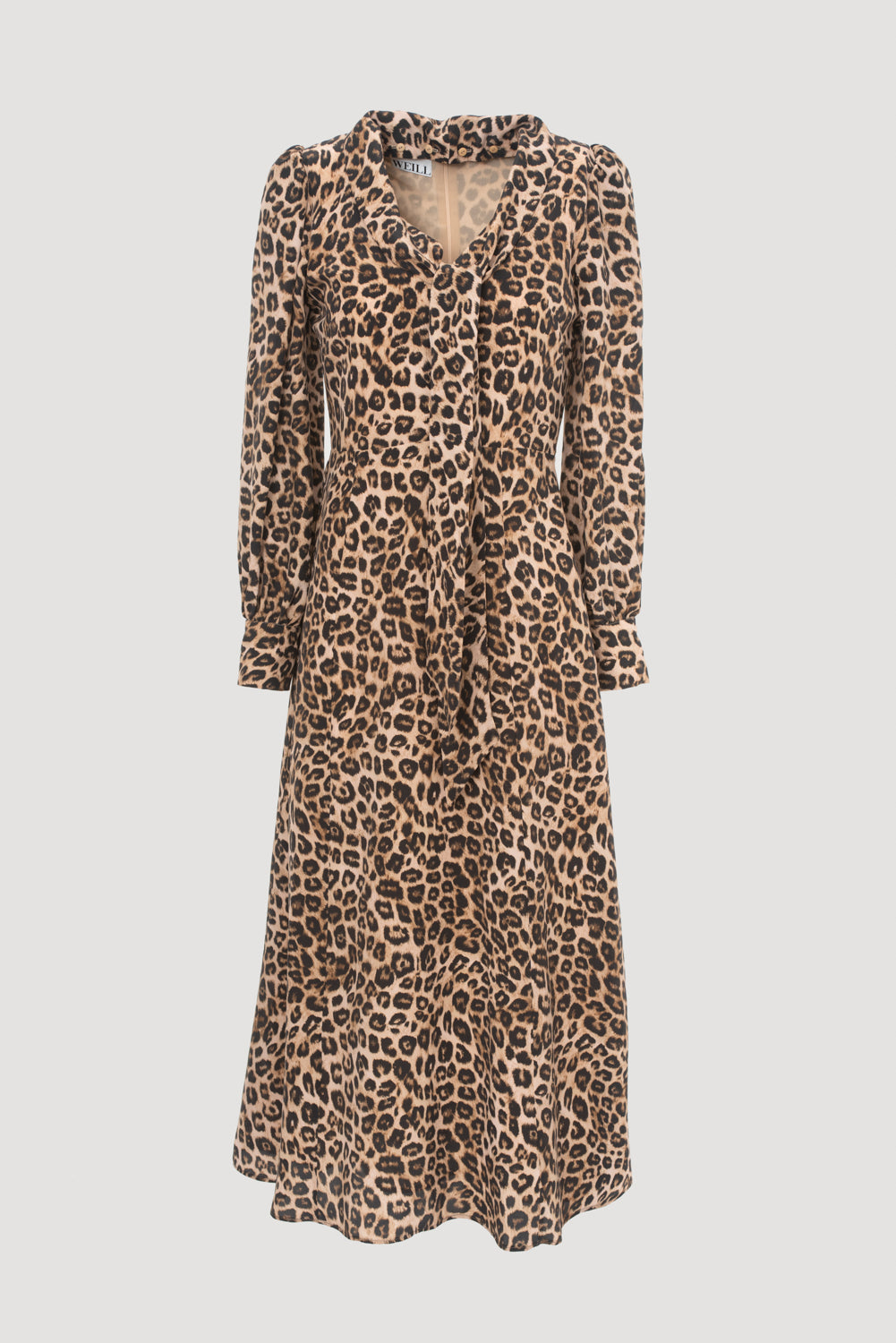 Long leopard print dress