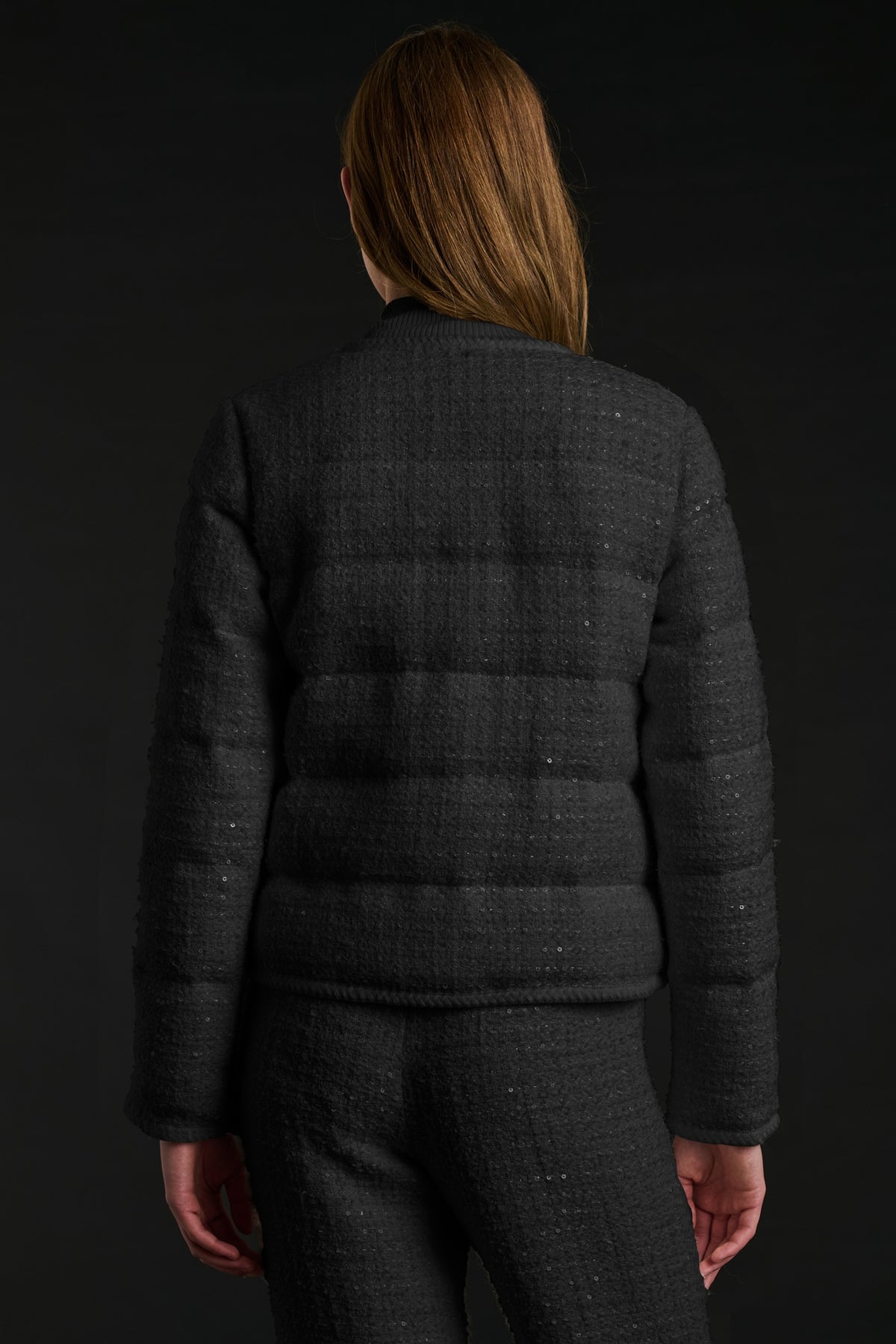 Doudoune légére en tweed