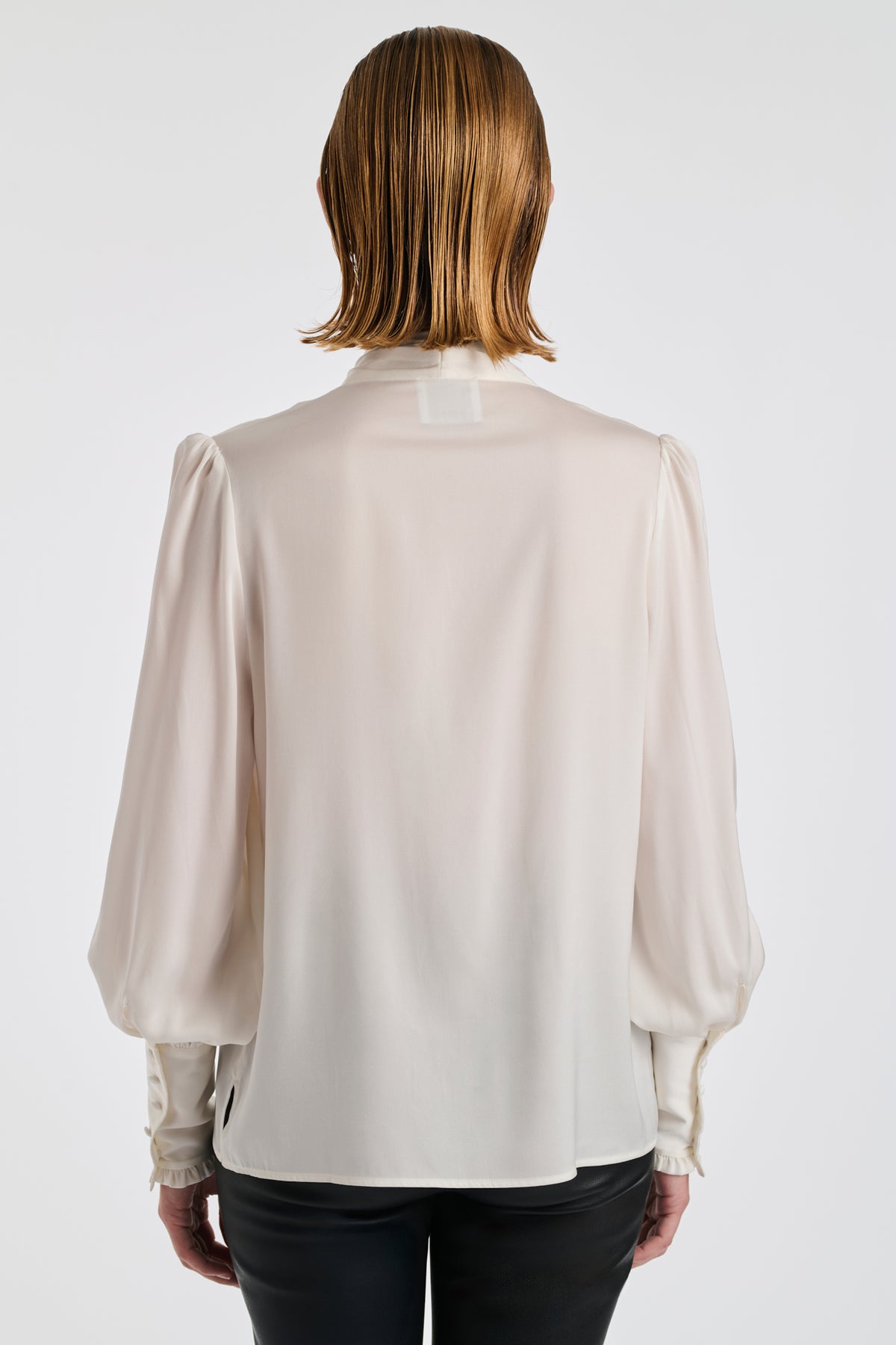 Silk pussy bow shirt