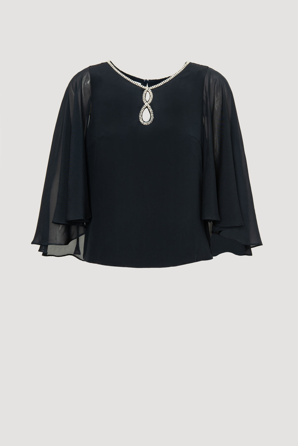 Top en soie effet cape
