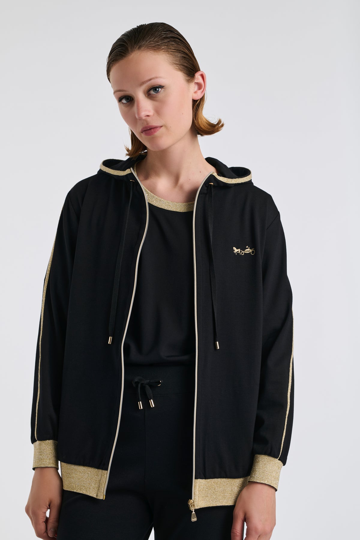 Sweat shirt à capuche en jersey Milano