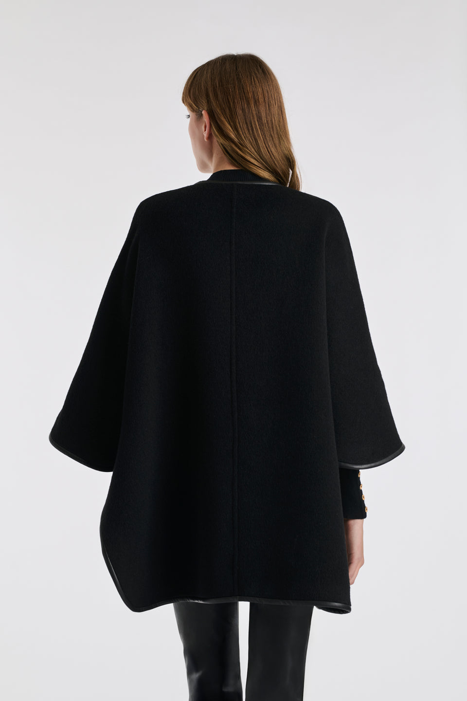Cape en laine double face