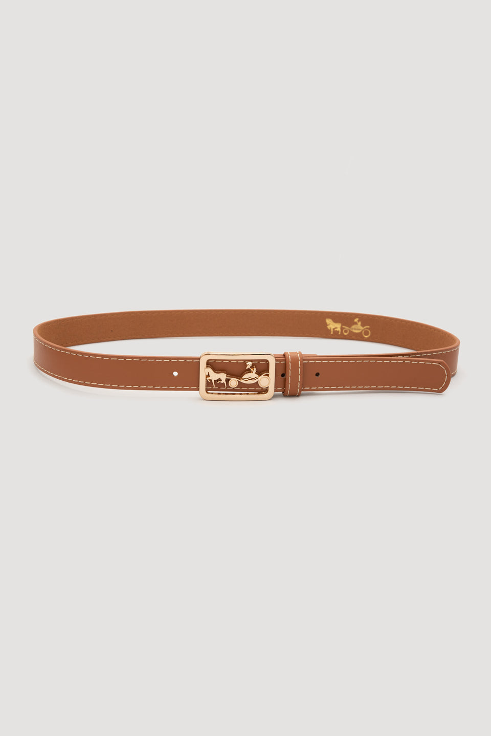 Ceinture en cuir et boucle calèche