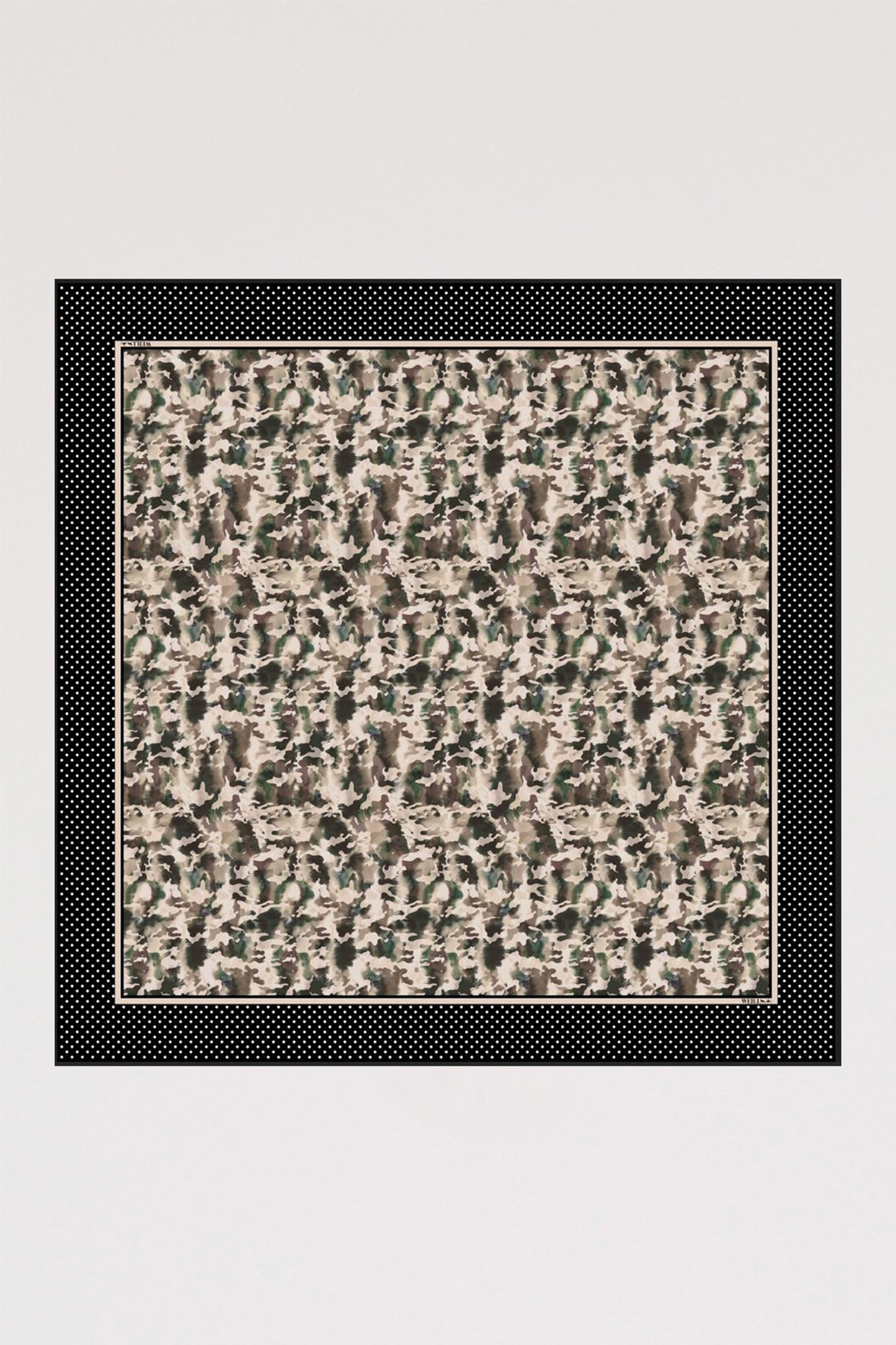 Foulard en soie imprimé camoufflage