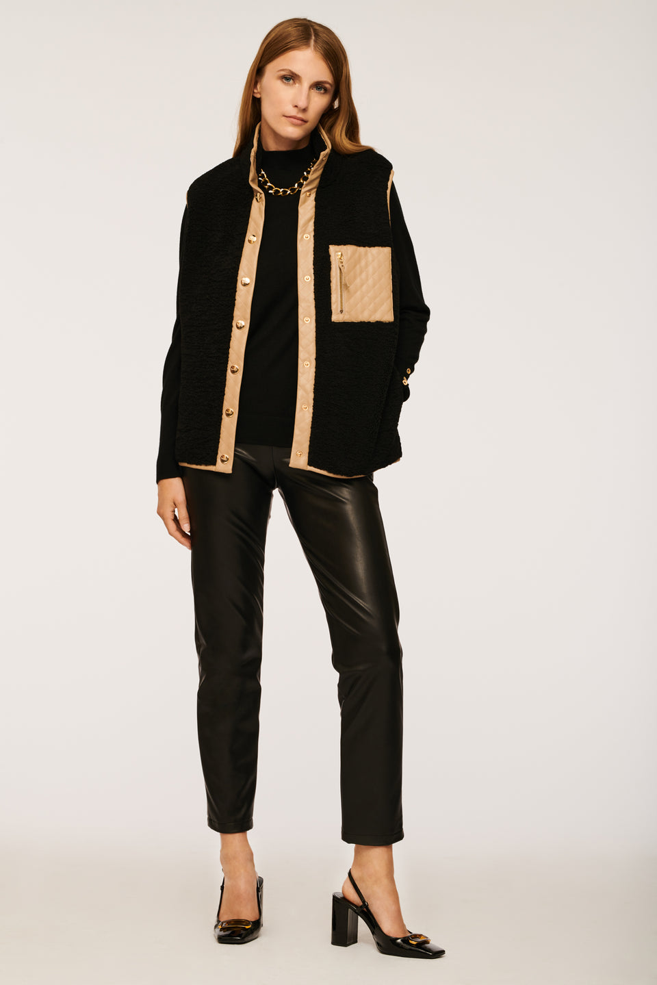 Veste sans manches bi-matière