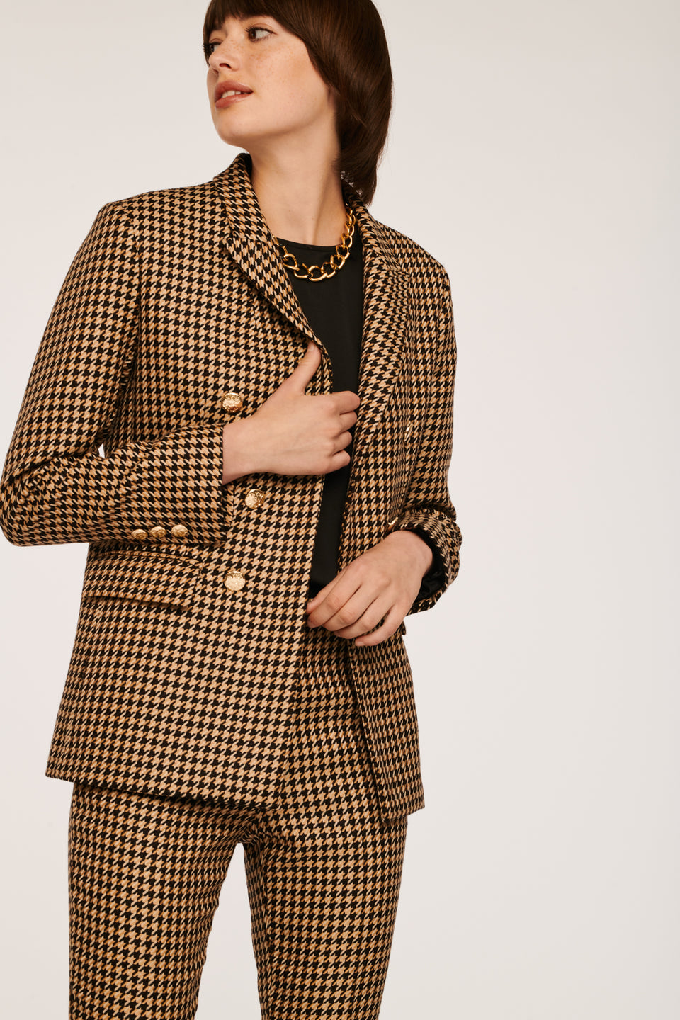 Veste blazer pied-de-poule