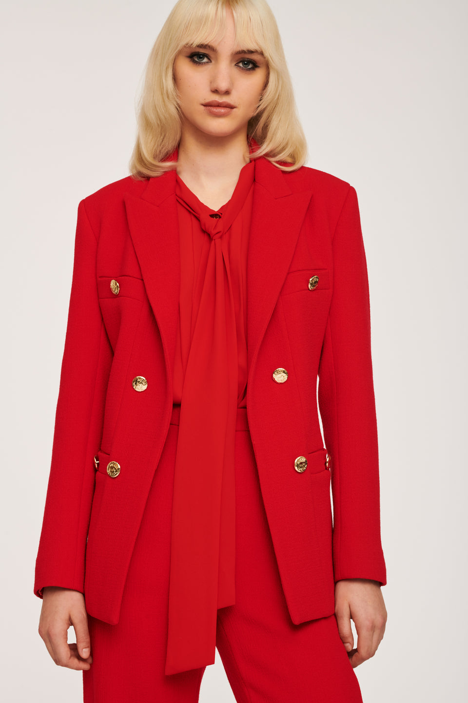 Veste blazer en crêpe de laine