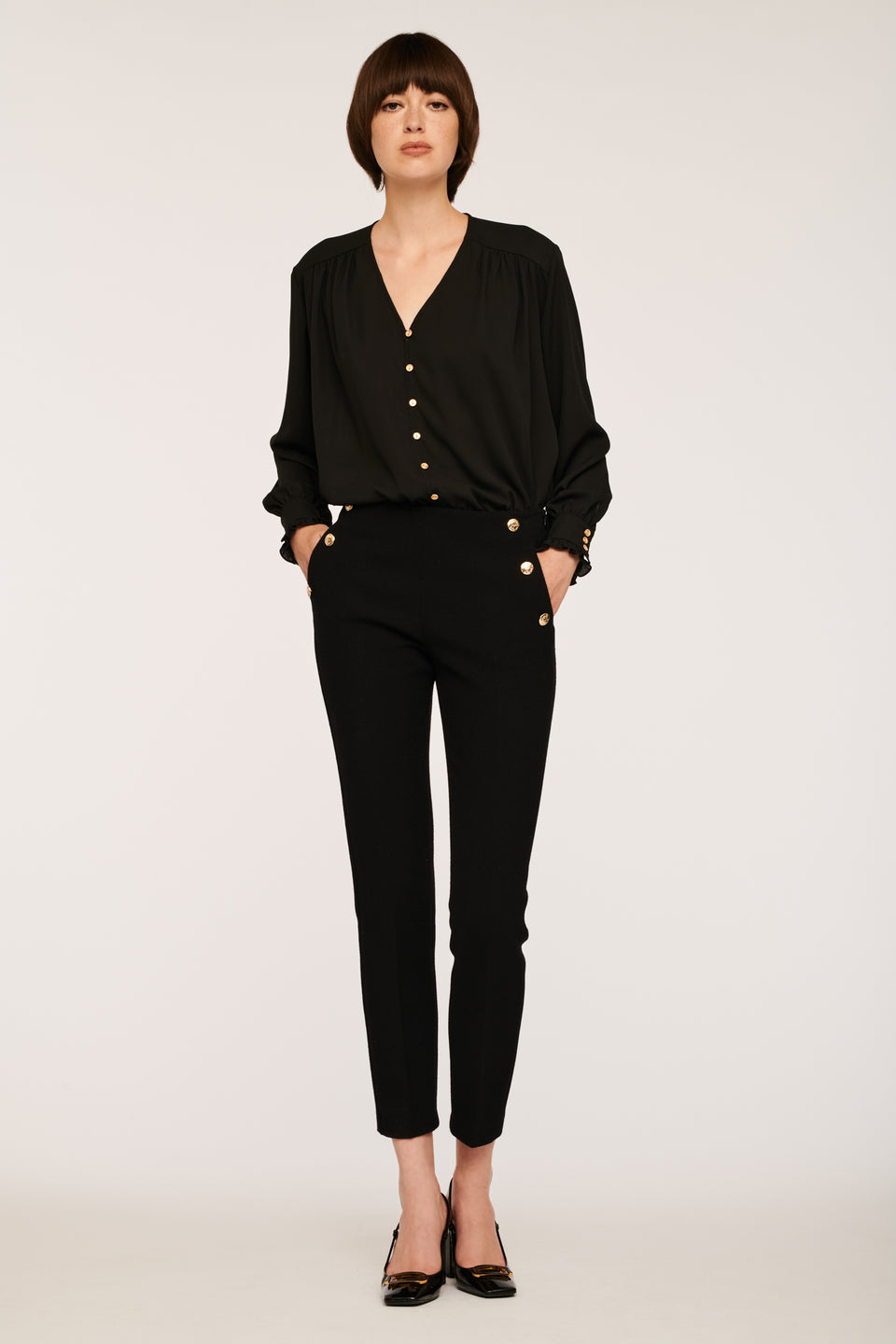Pantalon crêpe de laine