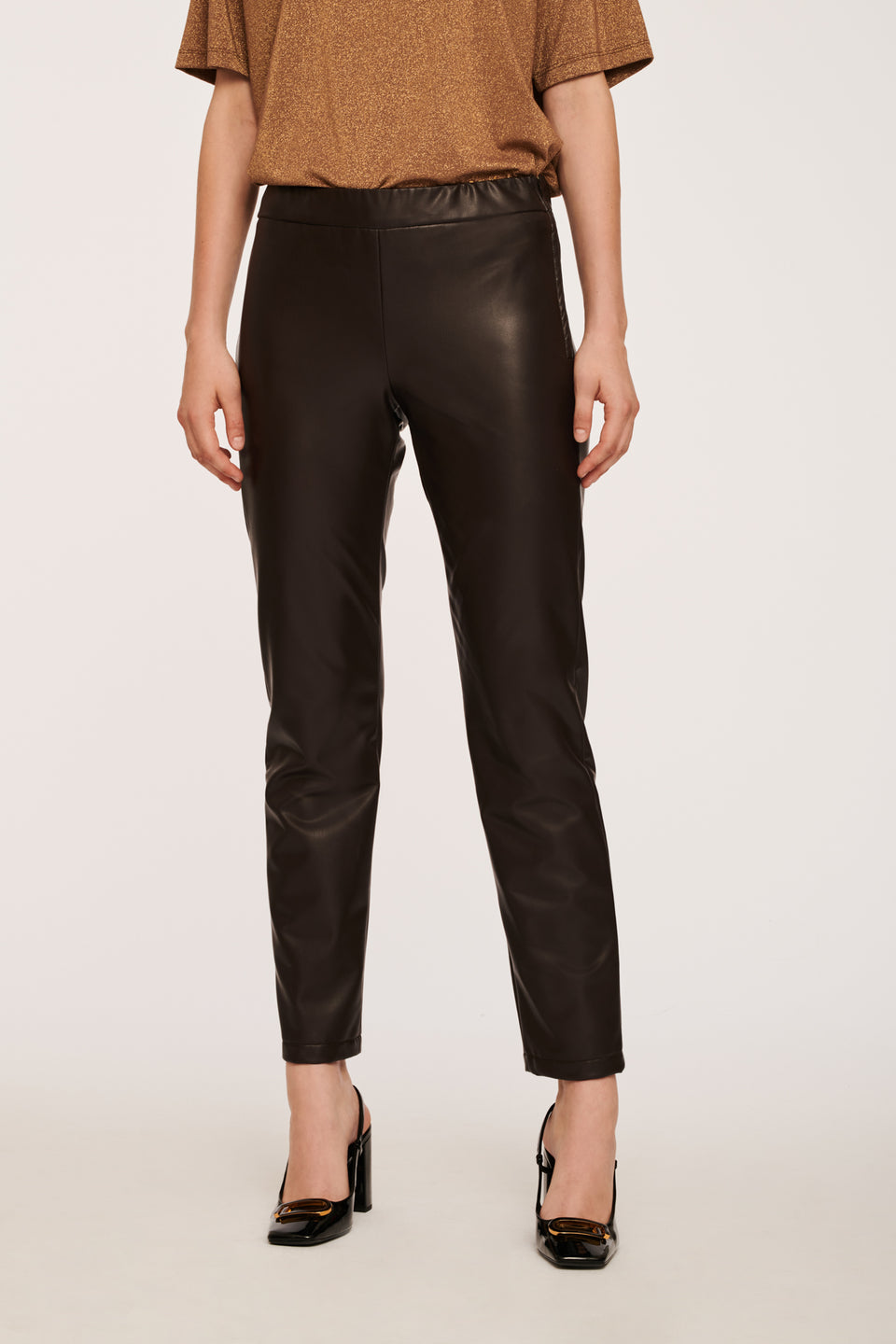Legging en cuir vegan