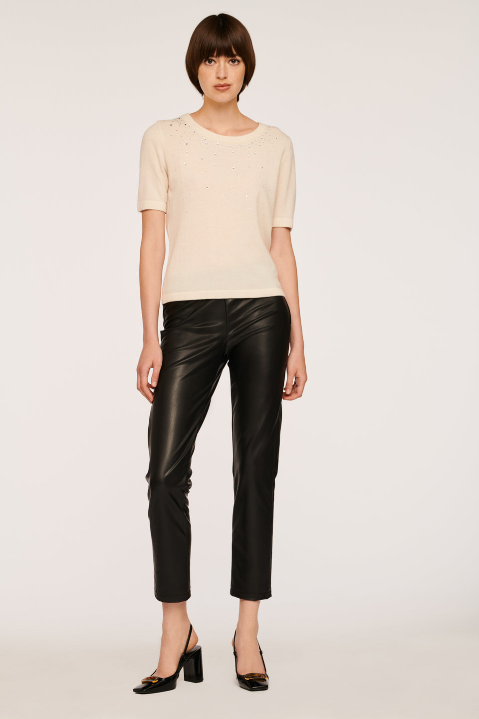 Legging en cuir vegan