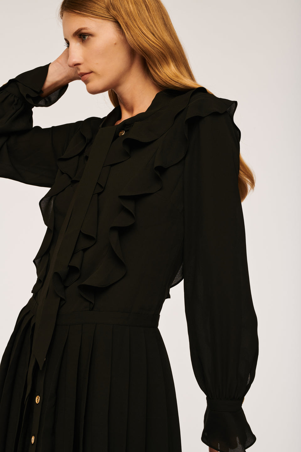 Robe cocktail plissée