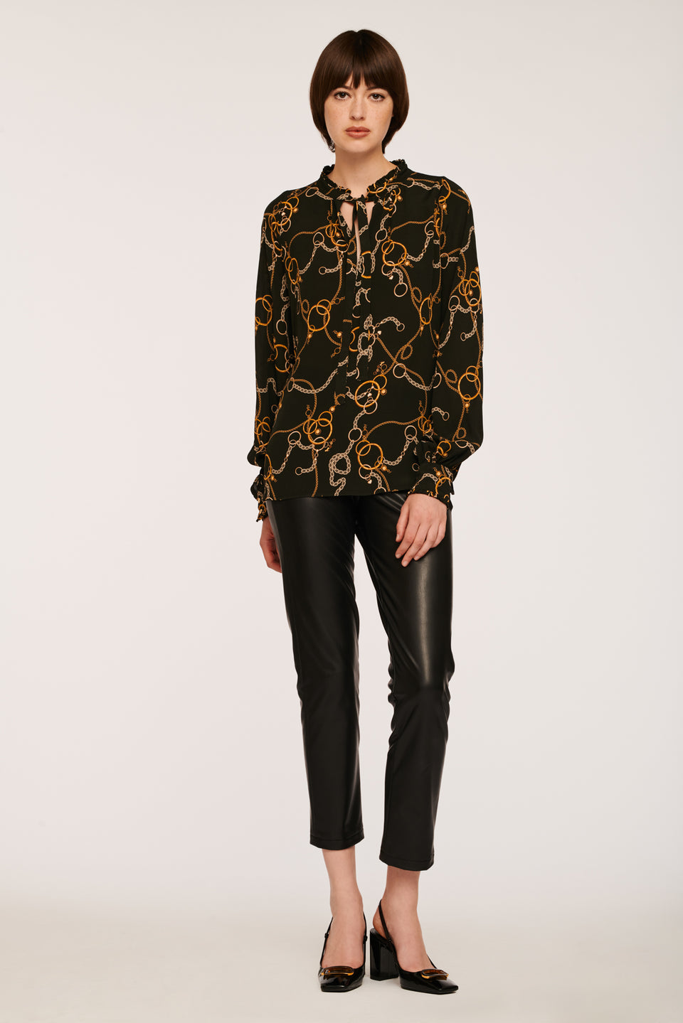Blouse fluide imprimée chaîne