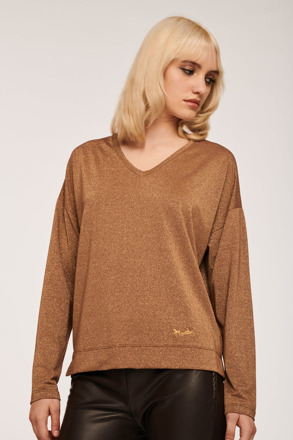 T-shirt lurex manches longues