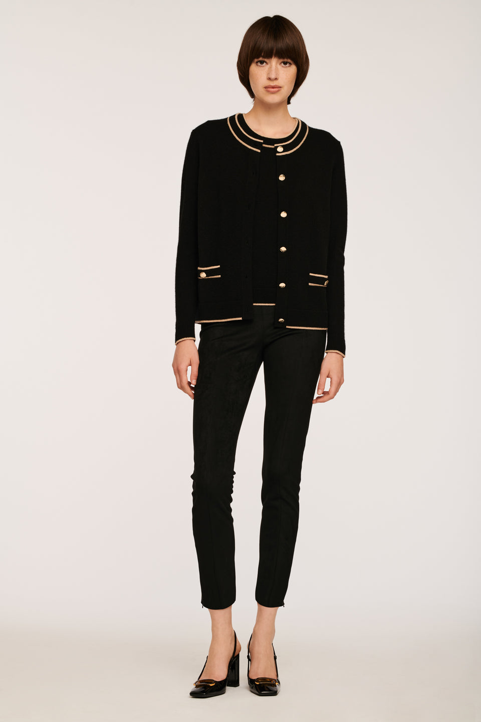 Cardigan bi-color en cachemire