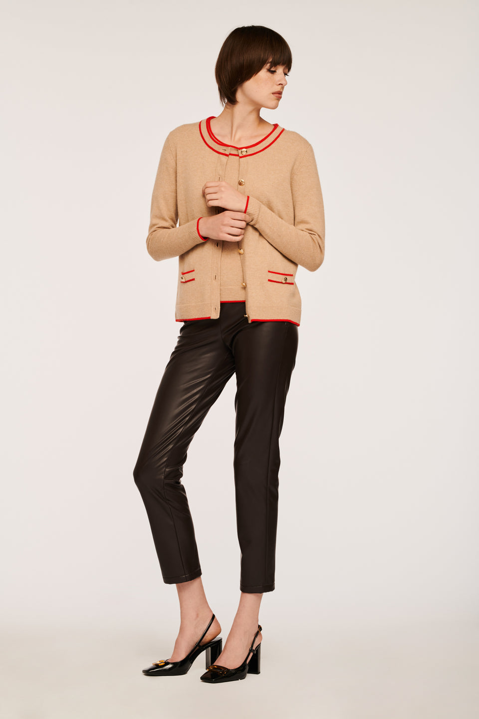 Cardigan bi-color en cachemire