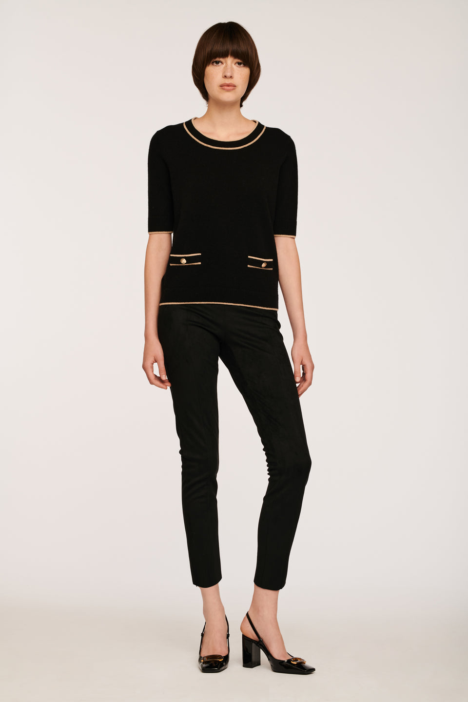 Pull bi-color en cachemire
