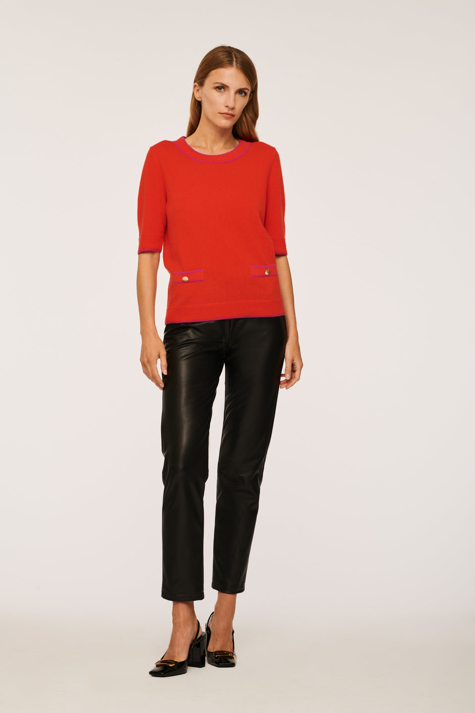 Pull bi-color en cachemire