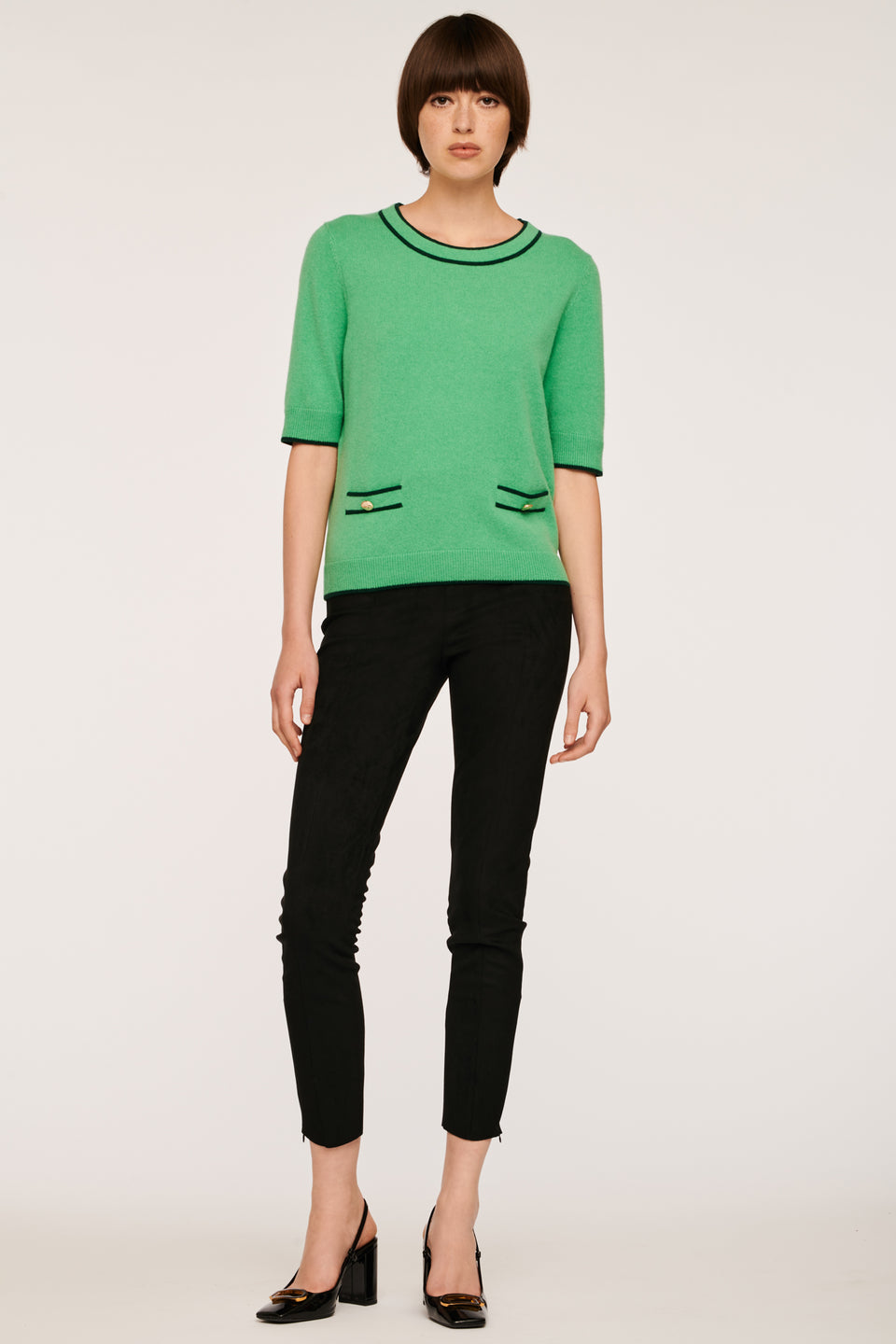 Pull bi-color en cachemire