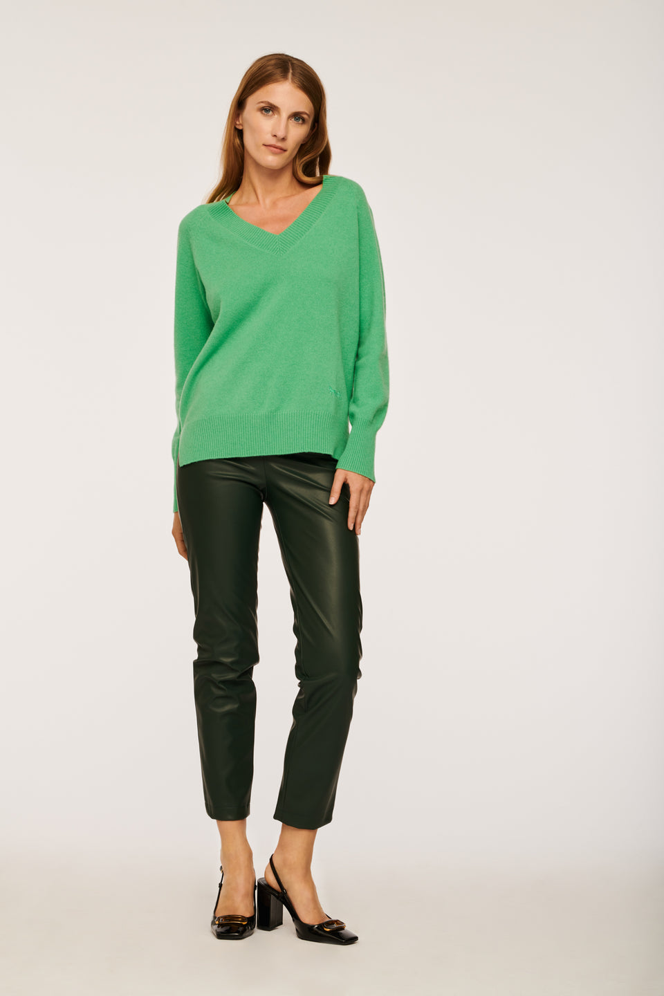Pull col v en cachemire
