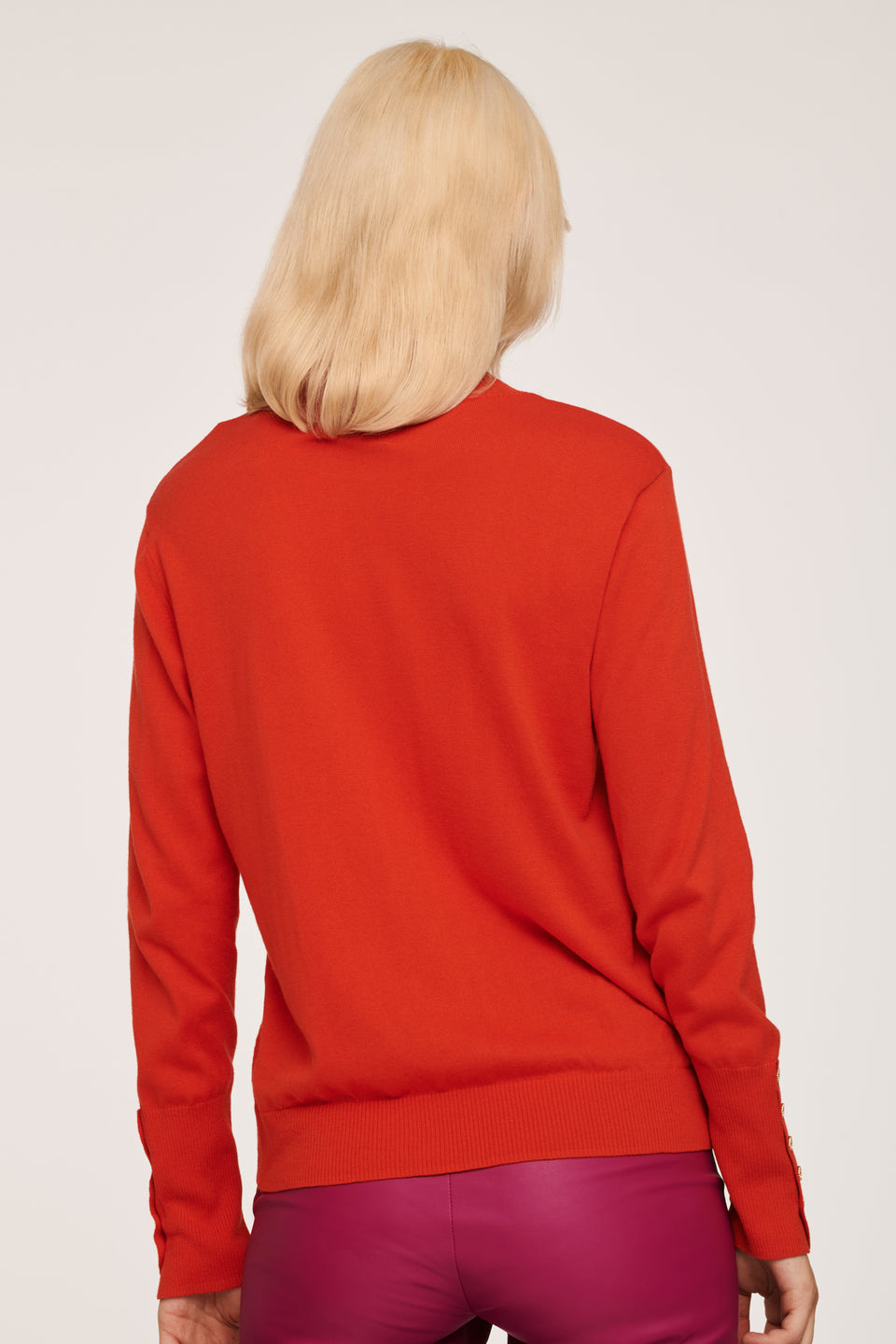 Pull col montant en soie et cachemire
