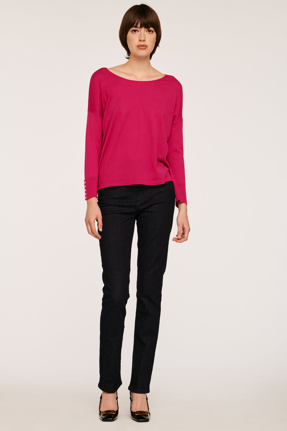 Pull col rond soie et cachemire