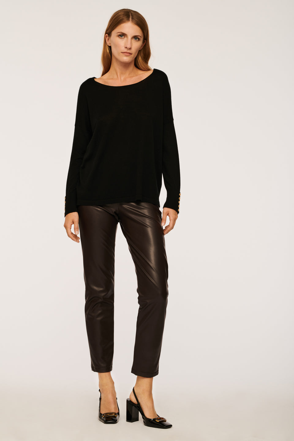 Pull col rond soie et cachemire