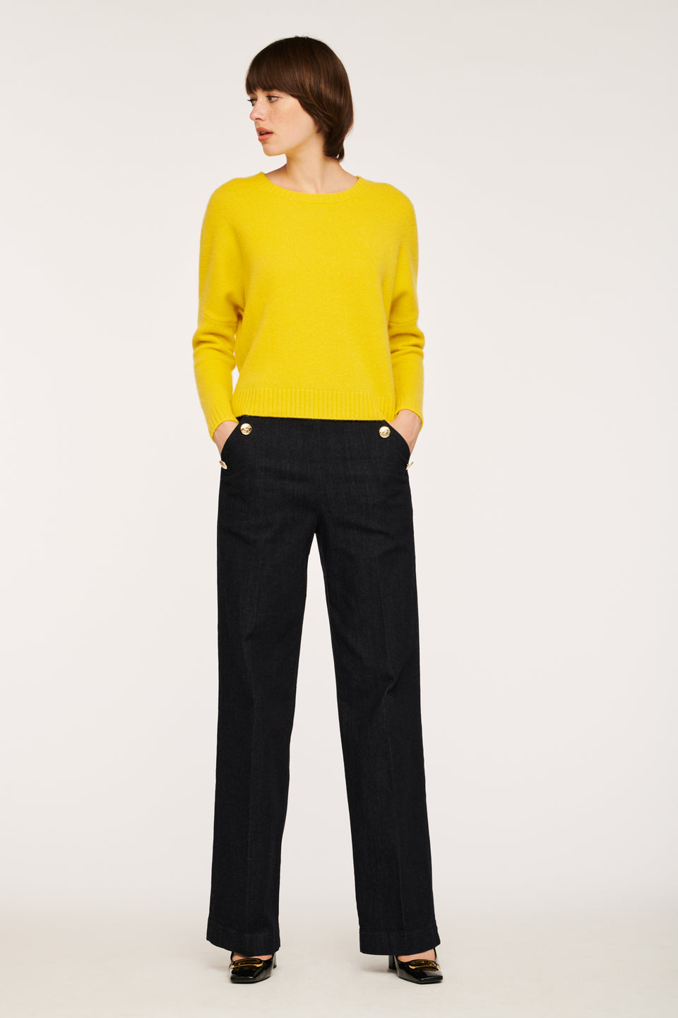 Pull col rond en cachemire