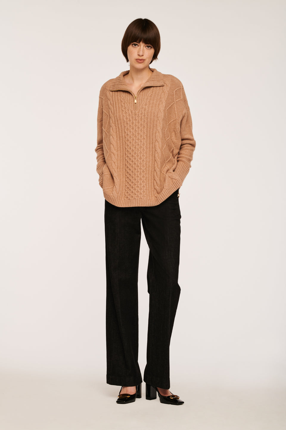 Pull en maille torsadée