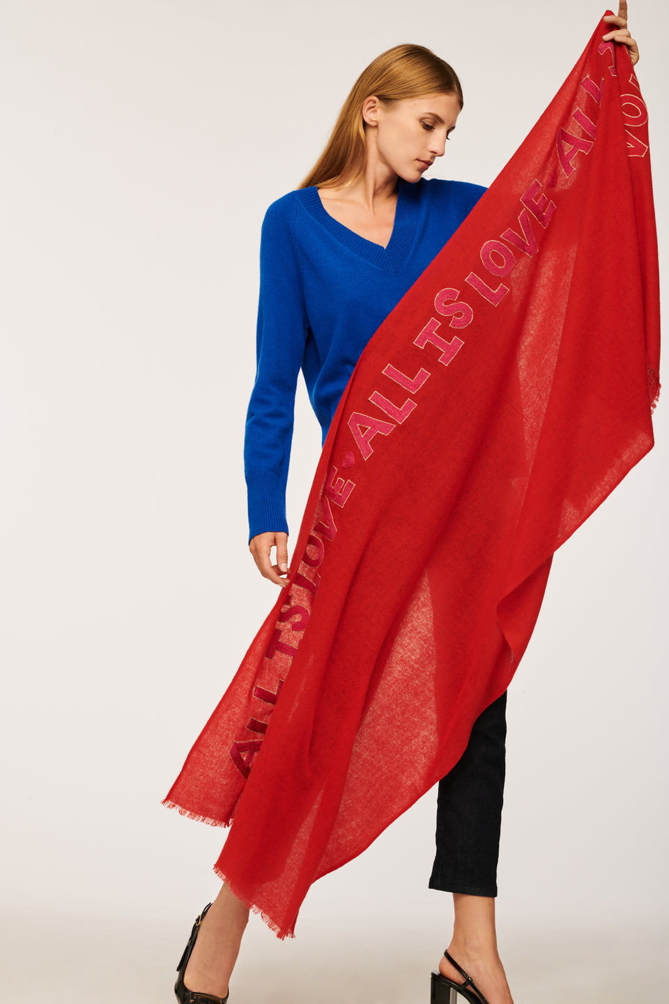 Écharpe All is Love rouge