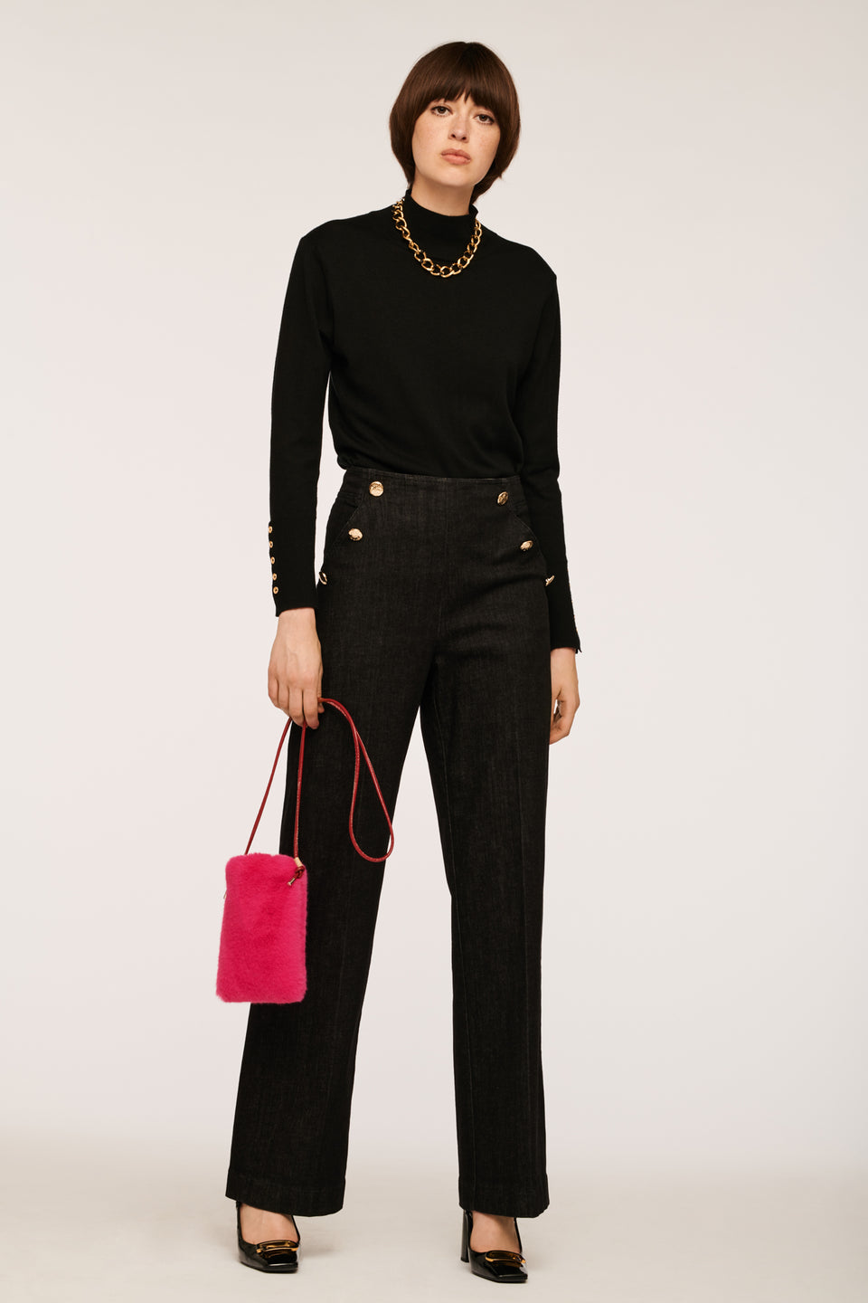 Pochette en fourrure vegan