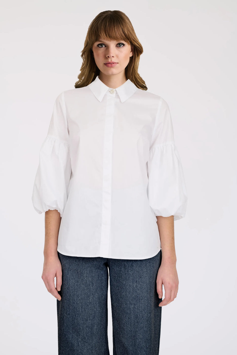 Chemise à manches bouffantes