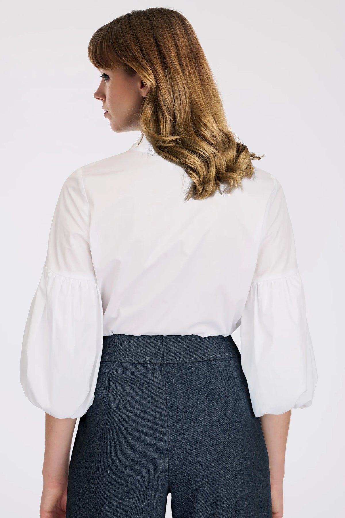 Chemise à manches bouffantes