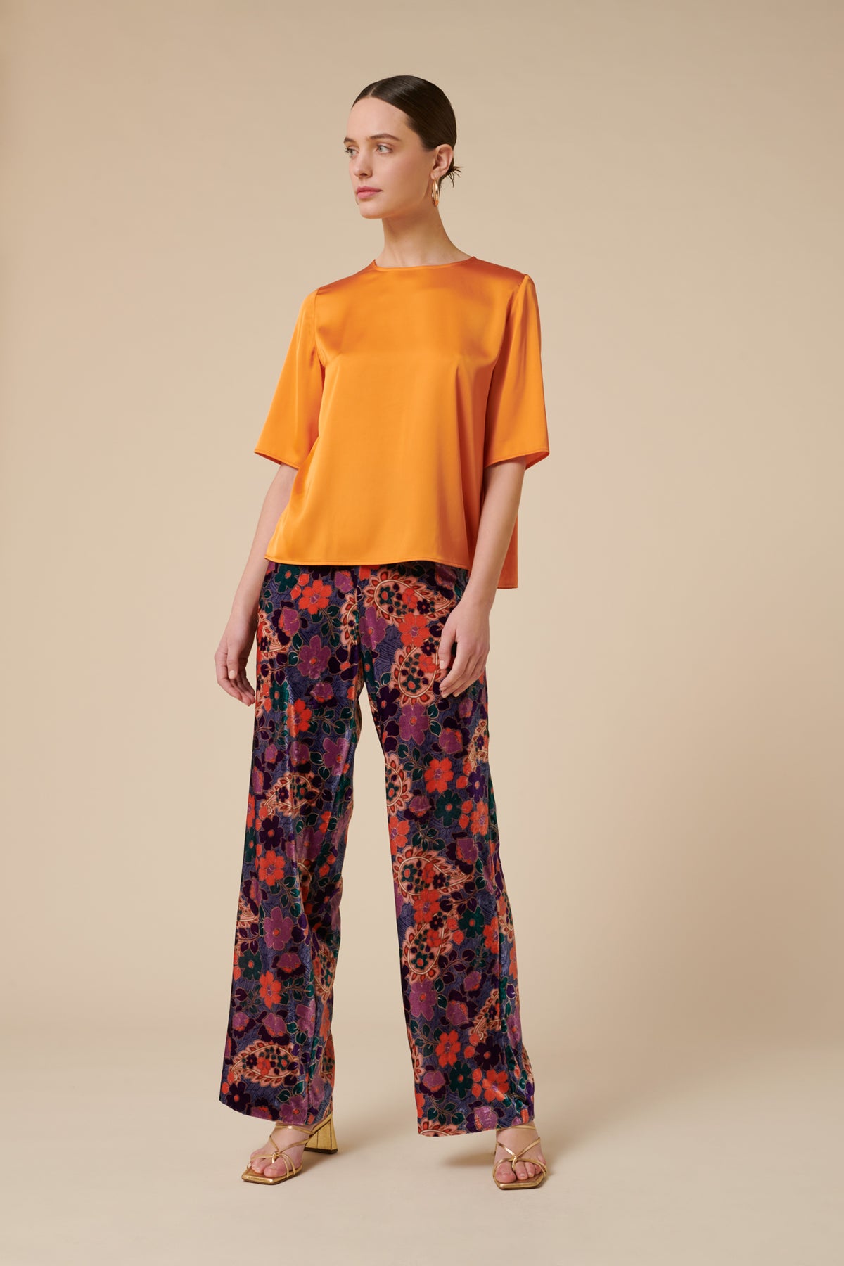 Top t-shirt en satin